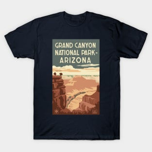 A Vintage Travel Art of the Grand Canyon National Park - Arizona - US T-Shirt